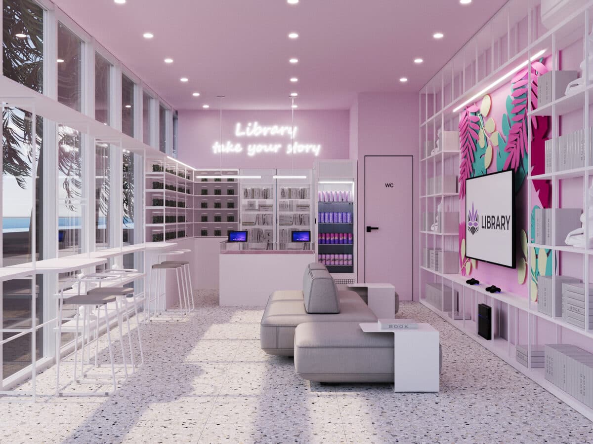 Library full interior view