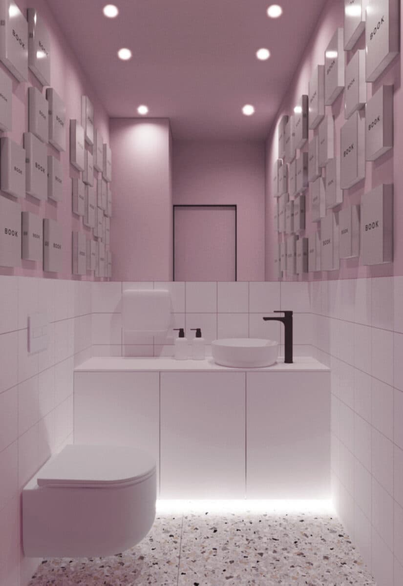 Library branded restroom
