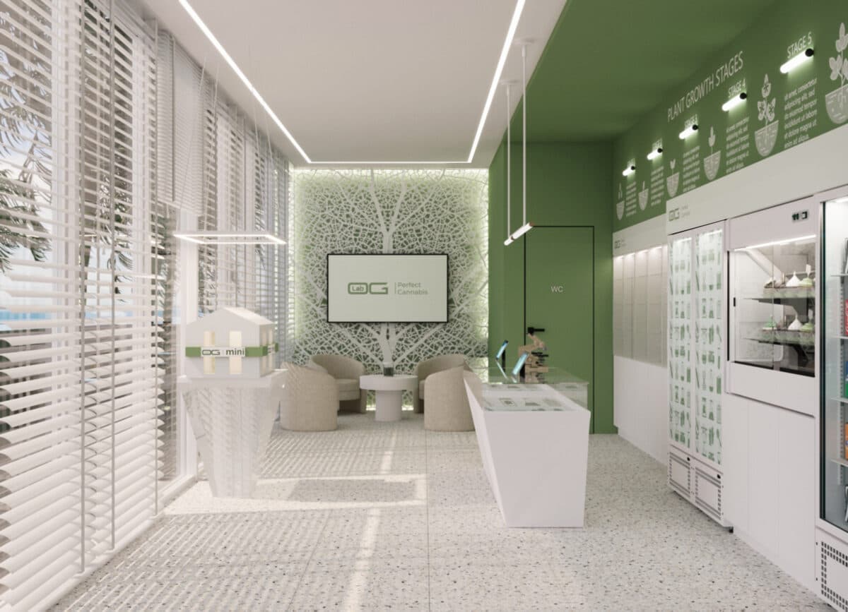 OG Lab interior with farm model