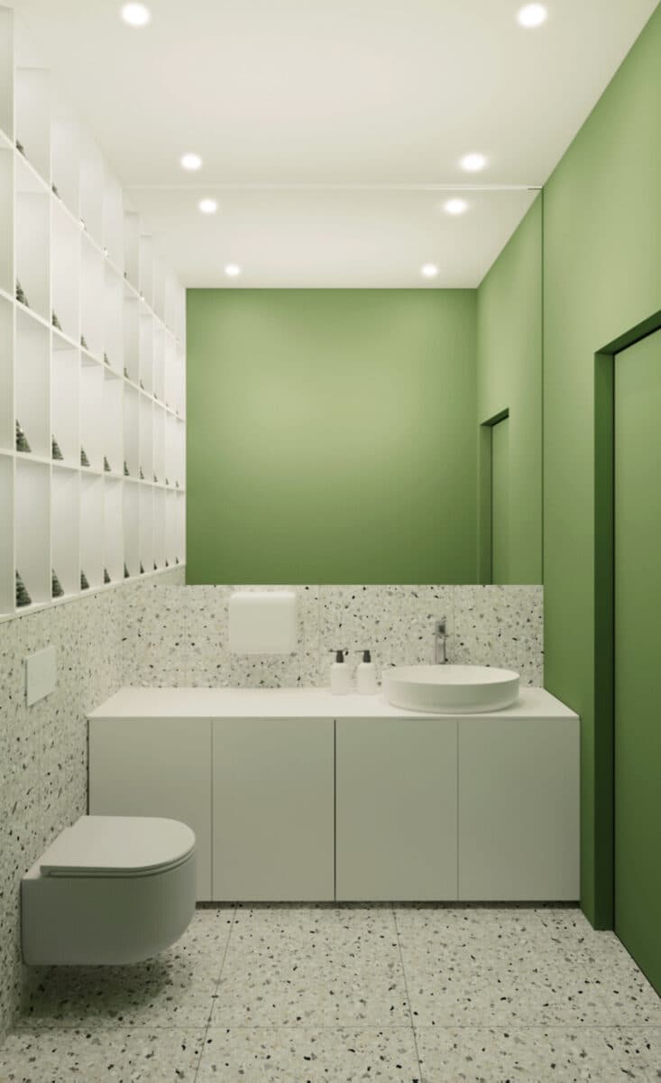 OG Lab branded restroom