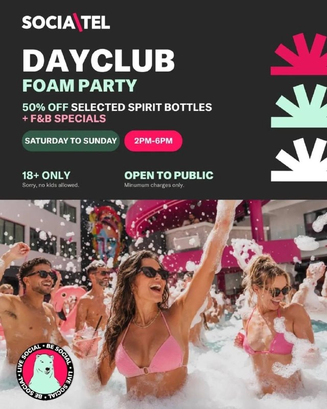 Sociatel Hosts Weekend Foam Party with Drinks Specials on Koh Samui