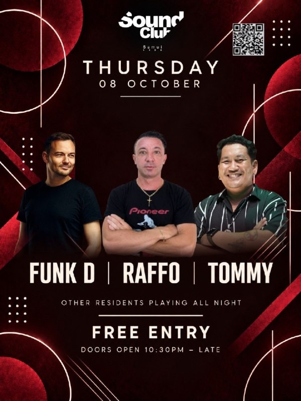 Free Night Party at Sound Club Samui with Resident DJs